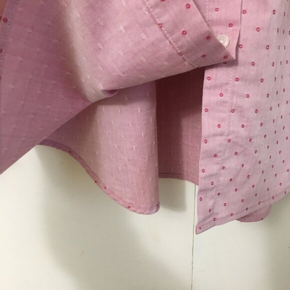 Olsen Europe Micro Polka Dot Cotton Blend Dress Shirt - Picture 7 of 16